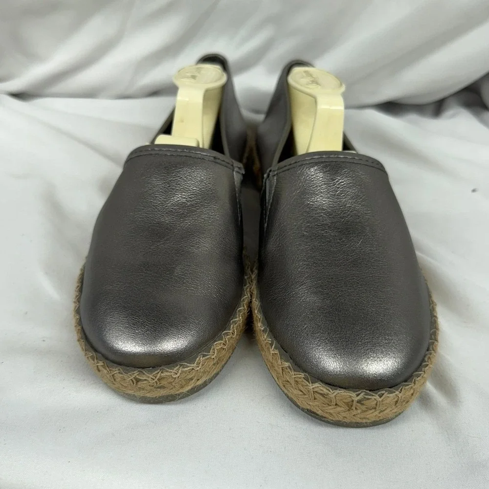Charleston Shoe Co. Women's Dunes Slip On Casual Espadrille Shoes in Pewter EU36
